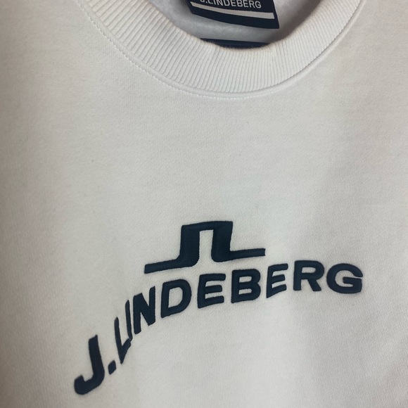 NEW J. Lindeberg Alpha Crew Neck Sweatshirt / White / Size Medium - Picture 6 of 11